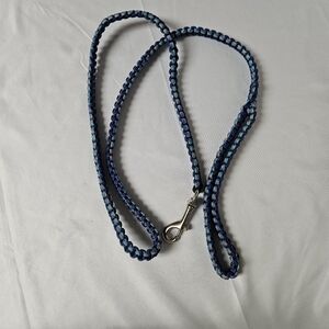 Blue and Black Braided Dog Leash 550 Paracord